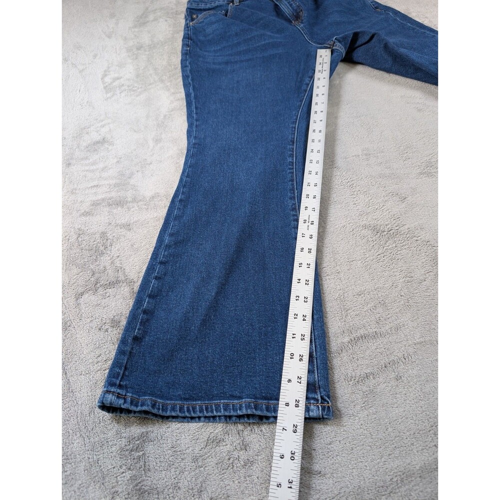 Eloquii Jeans Womens 16 Blue Stretch Flare Denim High Rise Casual Boho Trendy - Picture 11 of 12